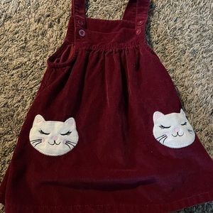 Kitty cat corduroy dress